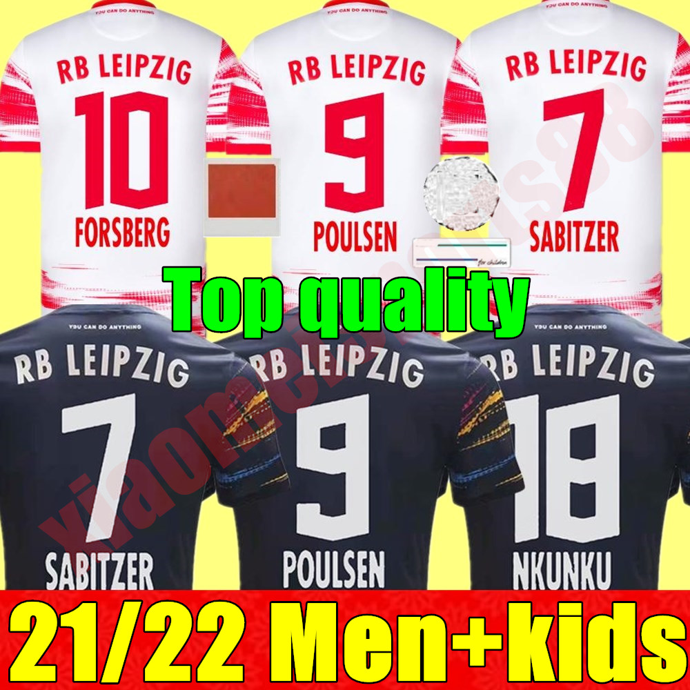 

21 22 Leipziges soccer jerseys Player version RBL POULSEN FORSBERG 2021 2022 Bundesliga SABITZER ADAMS OLMO adult Men + kids kit camisetas de fútbol Football shirt, Kids away+socks