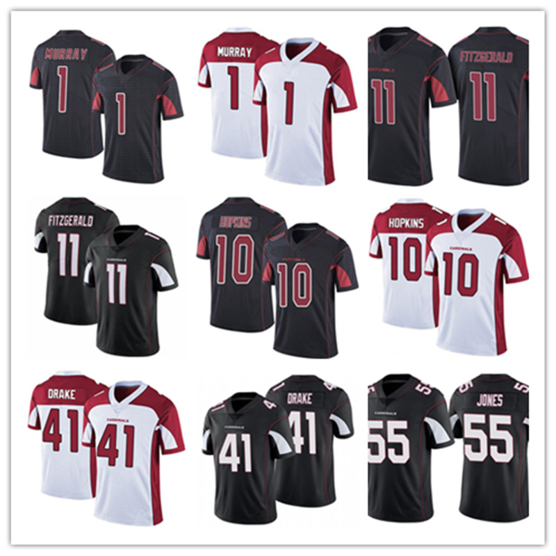 

Custom Arizona Cardinals Football Jersey Kyler Murray DeAndre Hopkins Larry Fitzgerald 99 J.J. Watt Patrick Peterson Budda Baker, Black