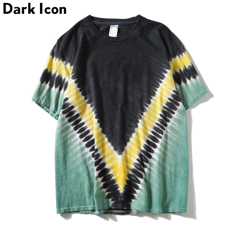 

Tie Dye Tshirts Men Women Summer Crew Neck Geometric Men's T-shirts Street Tee Shirts Male Top Cotton 210603, Tie dye tshirt
