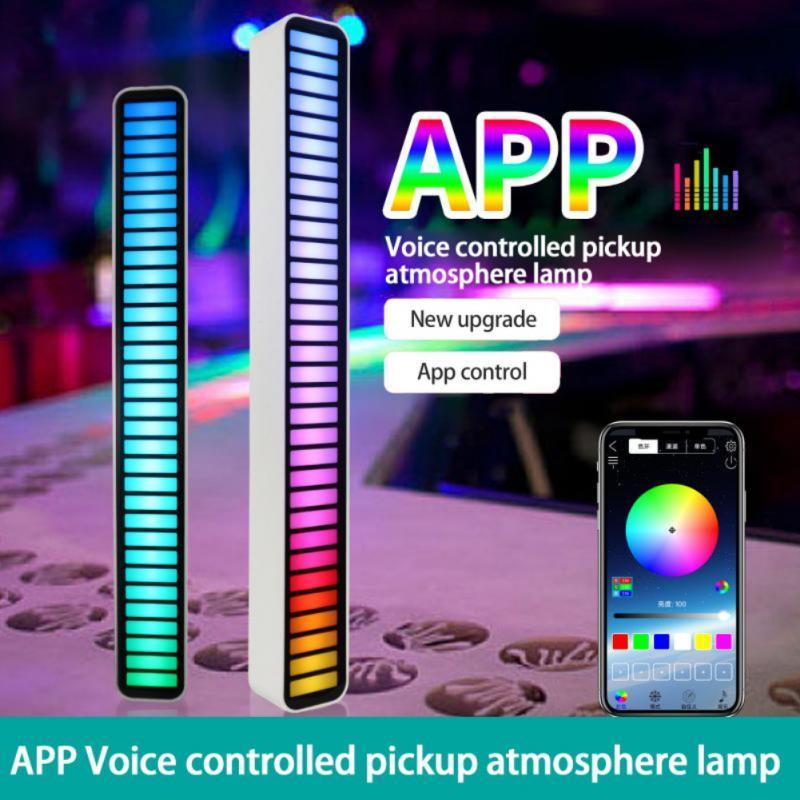 

Interior&External Lights Car Atmosphere Light RGB Colorful LED Sound Music USB Adjustable Voice-Activated Pick Up Rhythm Desktop Audio Spect