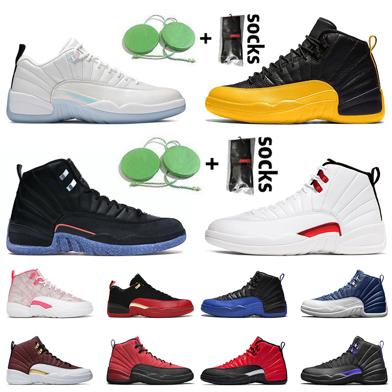 

2021 Jumpman 12 Women Men 12s Basketball Shoes Low Easter SE Super Bowl CNY Sneakers Utility Arctic Punch Pink University Gold Sports Trainers, N17 fiba 40-47