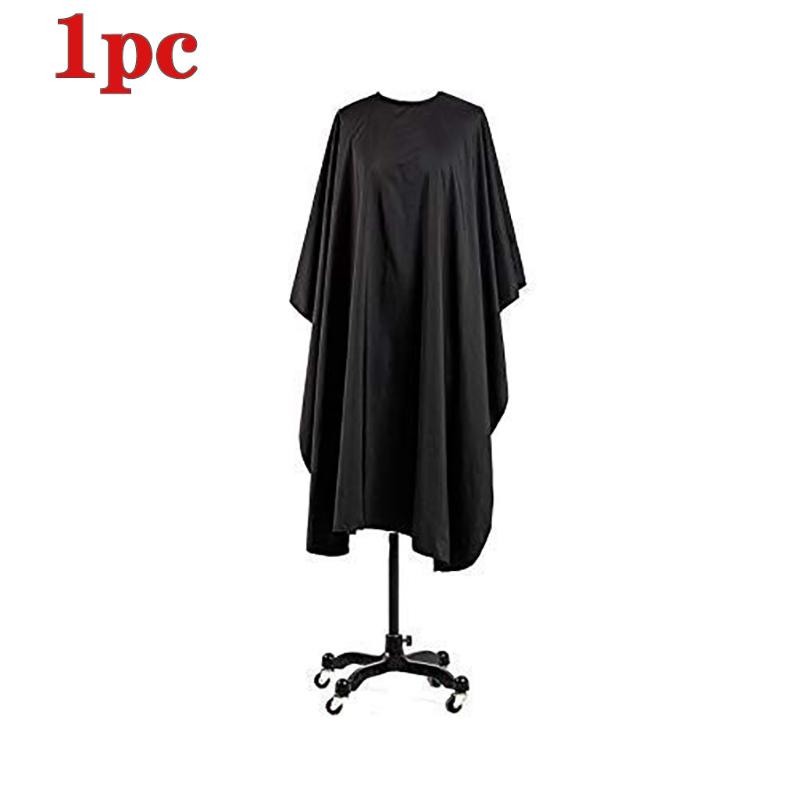 

Black Cloth Professional Hair Salon Nylon Shawl With Snap Closure Hairdresser Cape Gown Cloth Waterproof Hair Hoem Tool