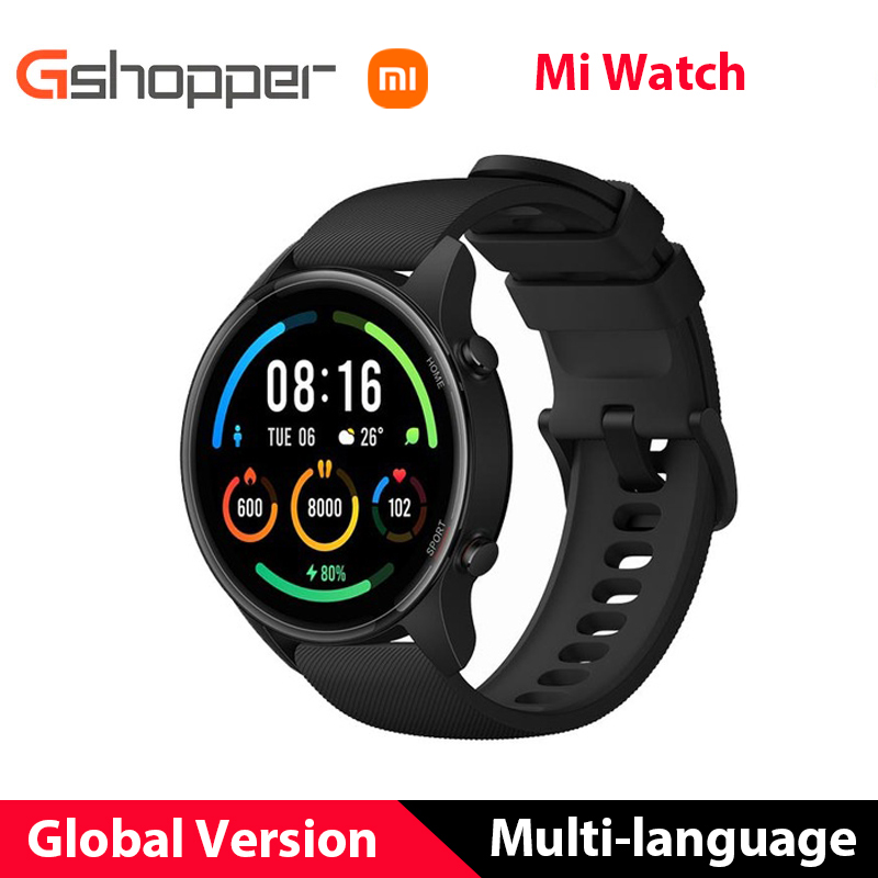 

Global Version Xiaomi Mi Watch GPS Fitness Tracker Watch Color 5ATM Waterproof Sport Heart Rate Monitor 1.39 Inch AMOLED Screeng, Black