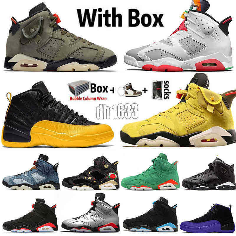 

2021 With Box arrival Jumpman High OG 6 6s Black Cat UNC DMP Hare Mens Basketball Shoes 12 12s University Gold Trainers Sneakers Size 13, 26