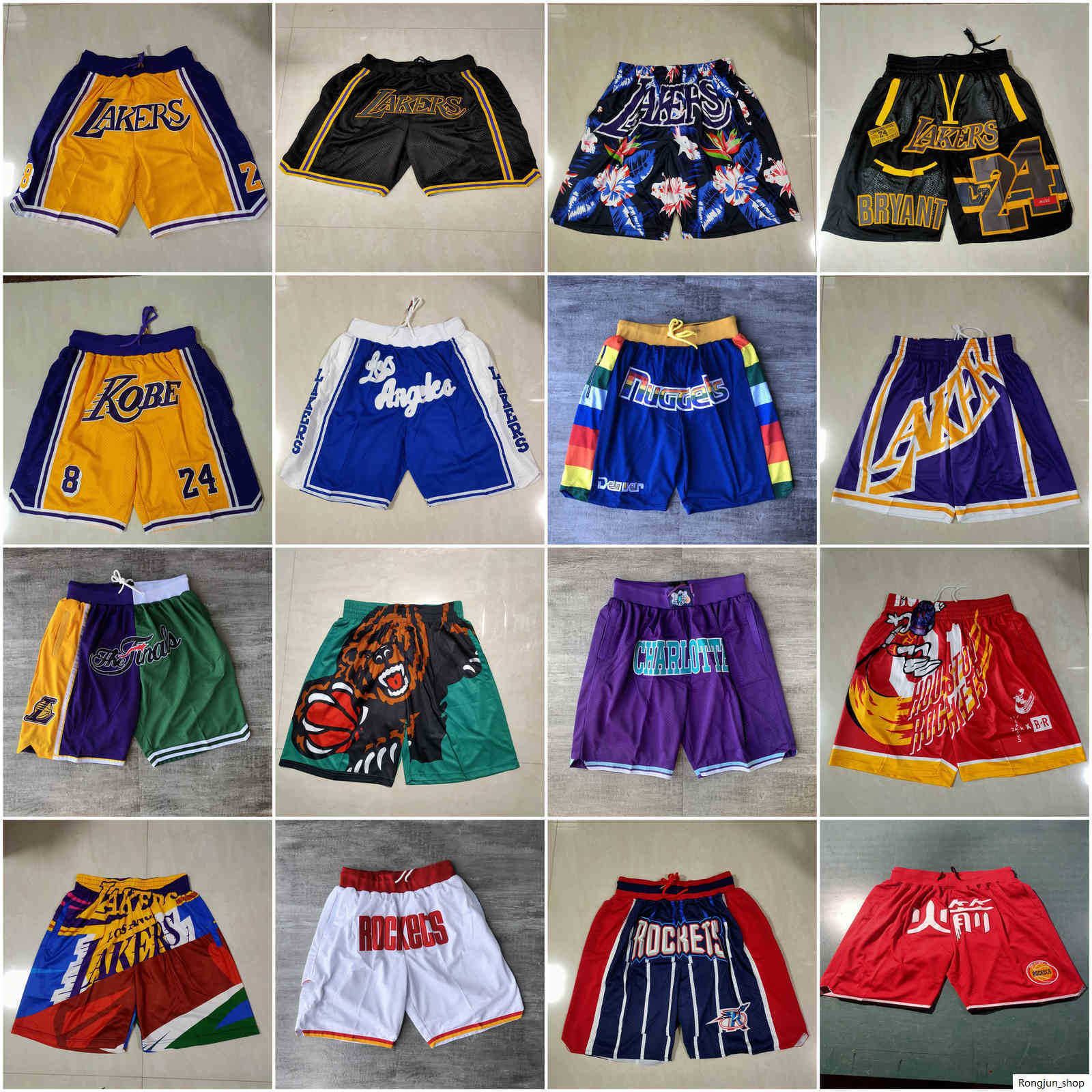 

2021 Team Basketball Short Just Don Floral Chinese Version Sport Shorts Hip Pop Pant With Pocket Zipper Sweatpants Purple White Black Blue, As photo