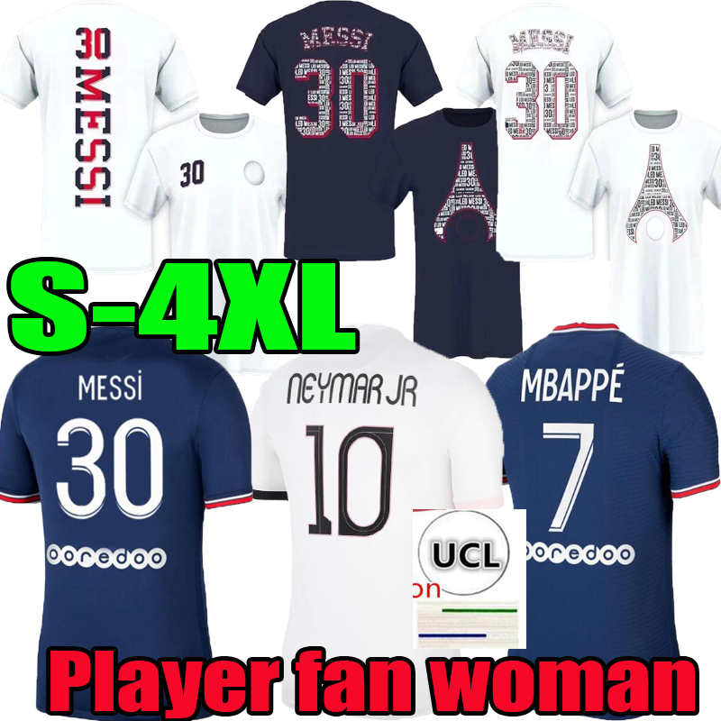 

S-4XL 21 22 paris MESSI soccer jersey MBAPPE KEAN NEYMAR JR SERGIO RAMOS DI MARIA DRAXLER Player fans 2021 2022 Maillots VERRATTI women + men long sleeve football shirt