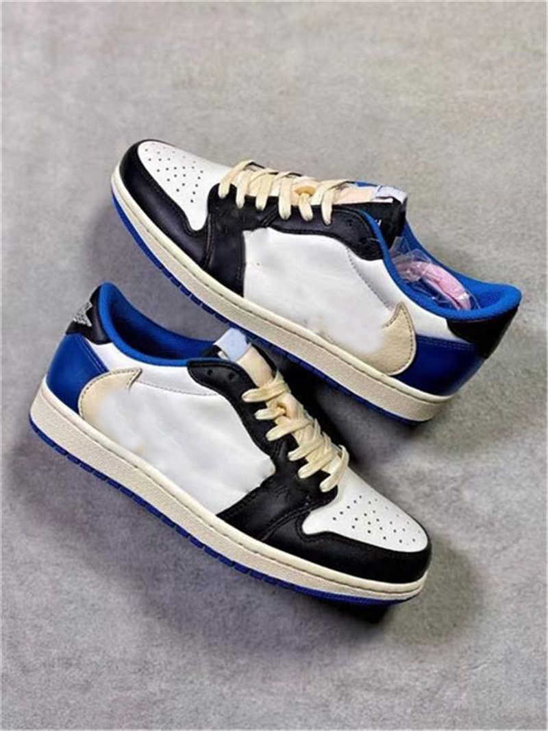 

2021 Travis Scotts x Fragment Shoes Authentic 1 High OG TS SP Low Shoes Men Military Blue 1S Sail Black Shy Pink DH3227-105 Outdoor Sneakers, Don't buy it