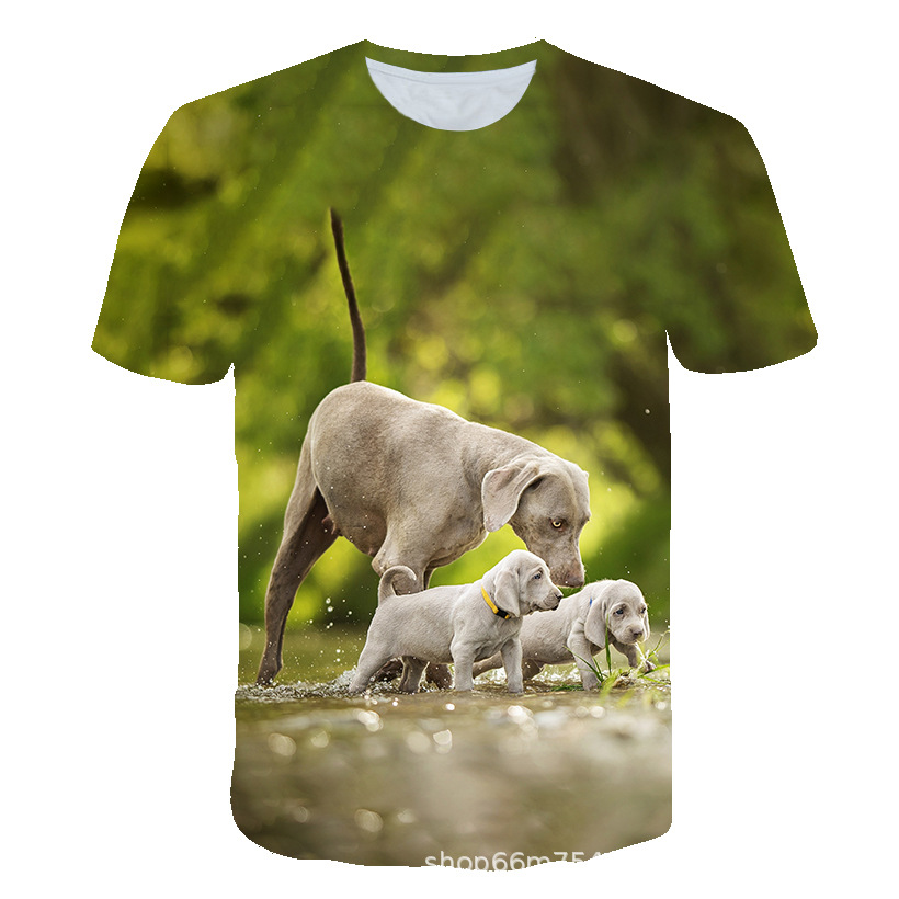 

Hairless Dog Pattern Men 3D Print T-shirt Graphic Optical Illusion Short Sleeve Party Tops Streetwear Punk & Gothic Round Neck Summer, Picture 1