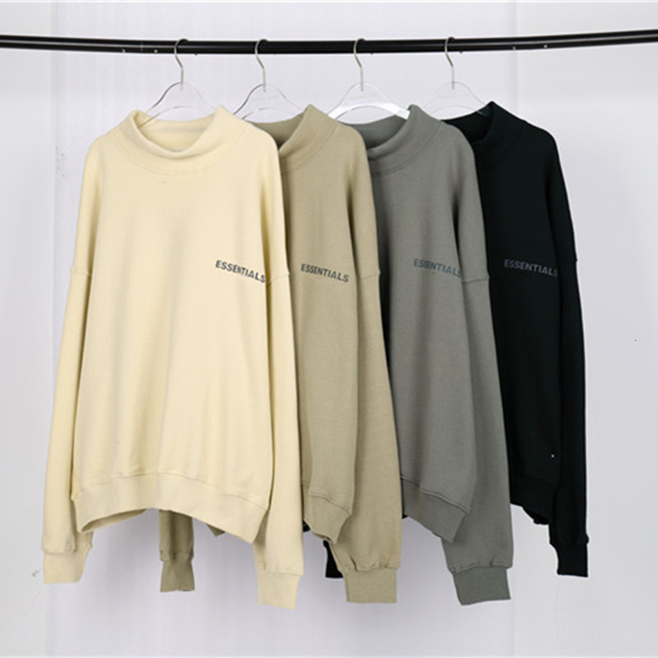 

2021 New 1:1 High Quality Fog Turtleneck Sweatshirts Men Women Loose Pullover Essentials Hoodie Om1b