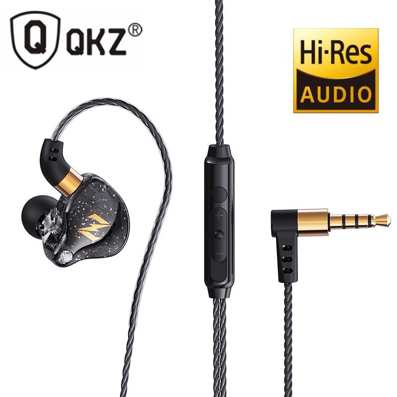 

Headphones & Earphones QKZ ZEN Wired Earphone Dual Driver HiFi With Mic Noise Reduction Headset Bass Music Sport Running Earbuds Stereo Fone