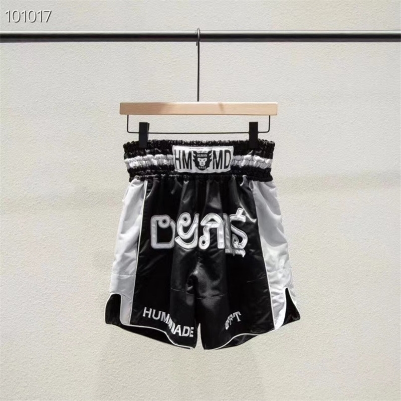 

Embroidery HUMAN MADE Shorts Men Women 1:1 High-Quality Summer HUMAN MADE Drawstring HUMANMADE Shorts T200422, White;black