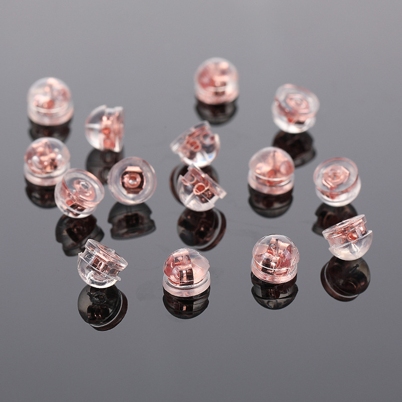 

50pcs/bag Round shape Silicone Earplugs Stud Earring Backs Support Plug Earrings Jewelry Accessories For Women