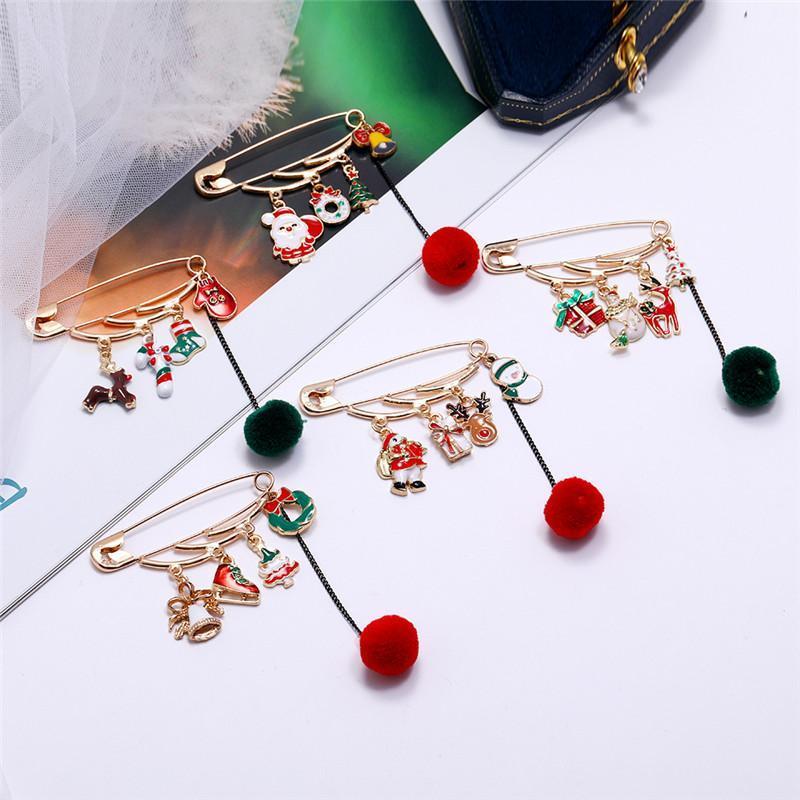 

Pins, Brooches Alloy Funny Christmas Deer Bells Brooch Pin Jewelry For Women Men Handmade Making Fashion Friends Accessories Cute Festival G, Gray