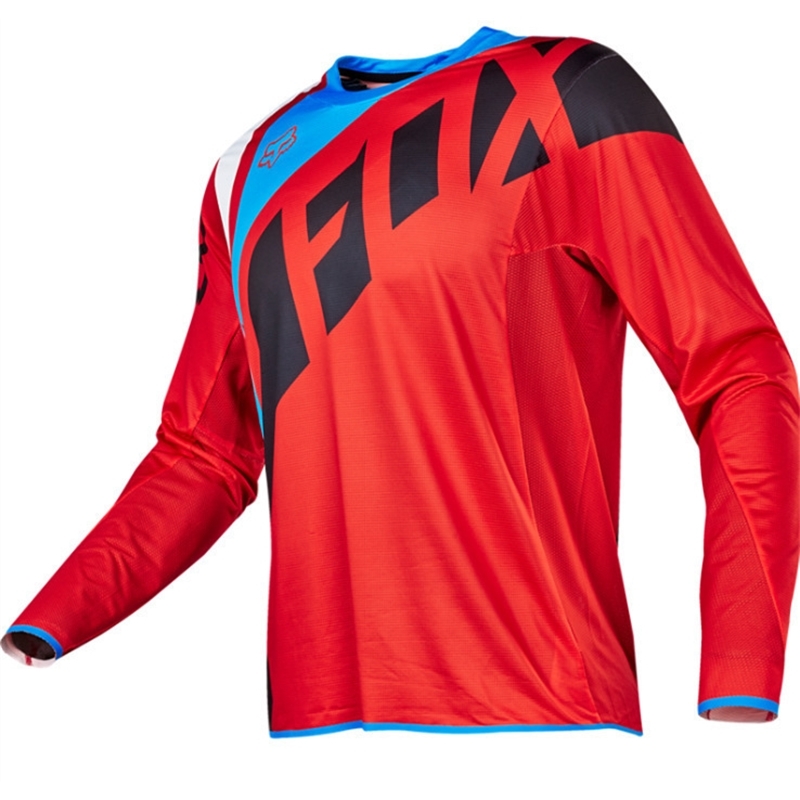 

Fox head TLD Downwear cycling long sleeve top summer motorcycle racing cross country sportswear, Black;red