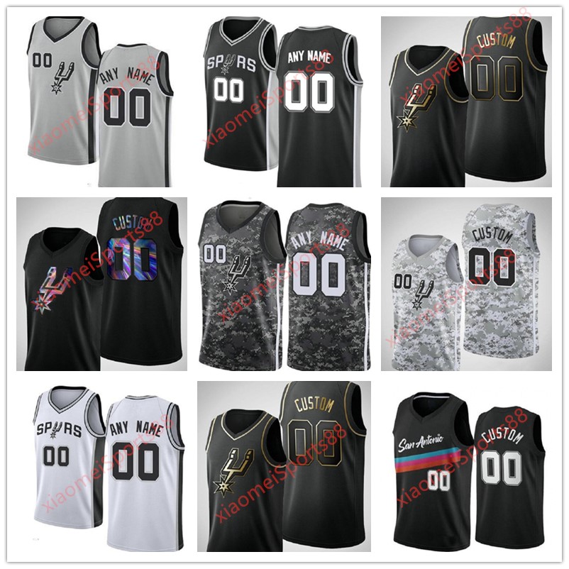 

2021 Printed City Rudy Gay Patty 8 Mills Marco Belinelli Trey Lyles Jakob 25 Poeltl Lonnie 1 Walker IV Luka 19 Samanic Jersey, As shown in illustration