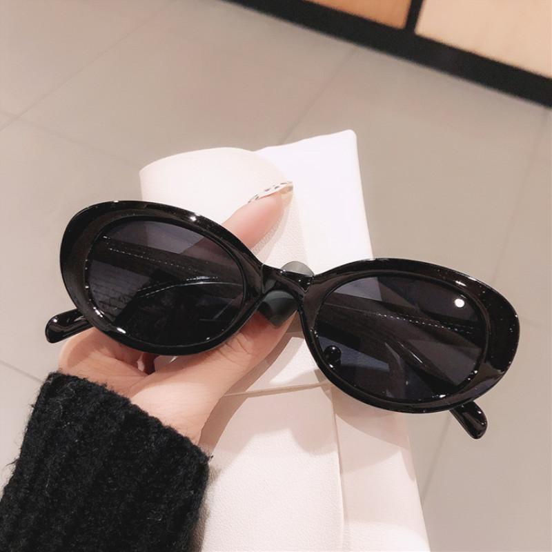

Sunglasses 2021 Fashion Concave Shape Oval Women Luxury Vintage High Quality Classic All-match Personality Jump Di UV400
