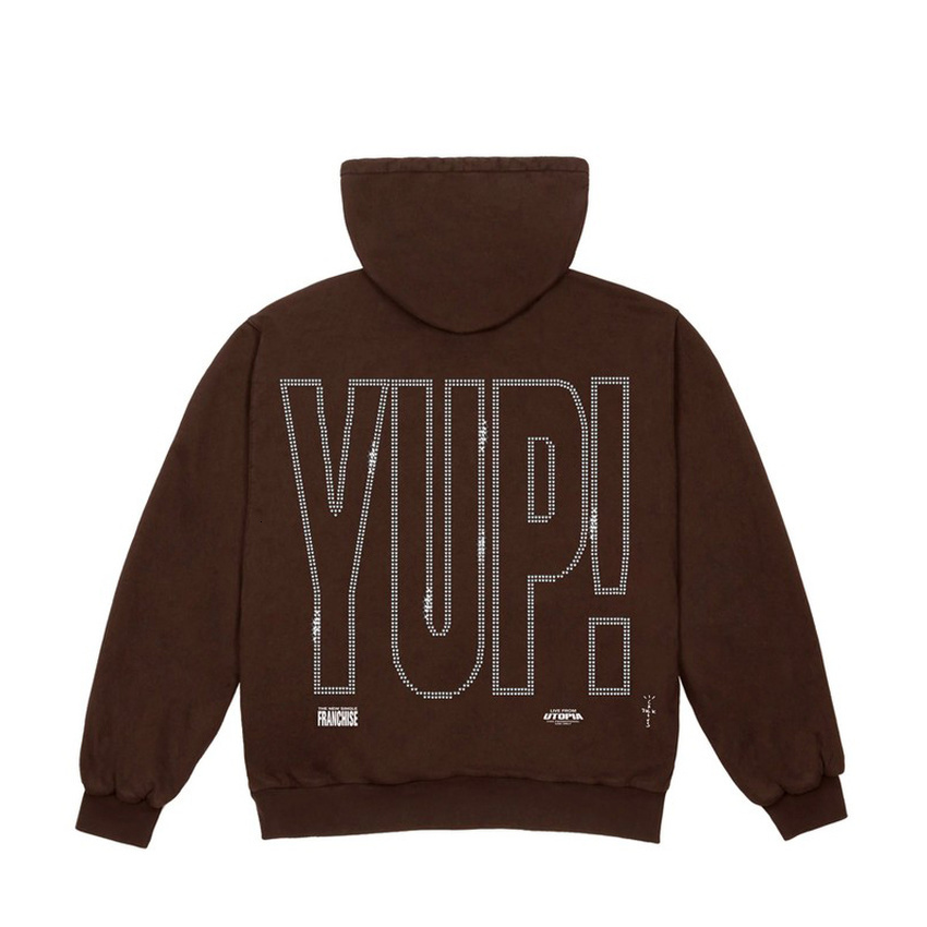 

2021 New Brown Cardigan Travis Scott Franchise Yup Hoodie Women Men Best Quality Cactus Jack Pullover Hooded Harajuku Clothes 54zd, 19