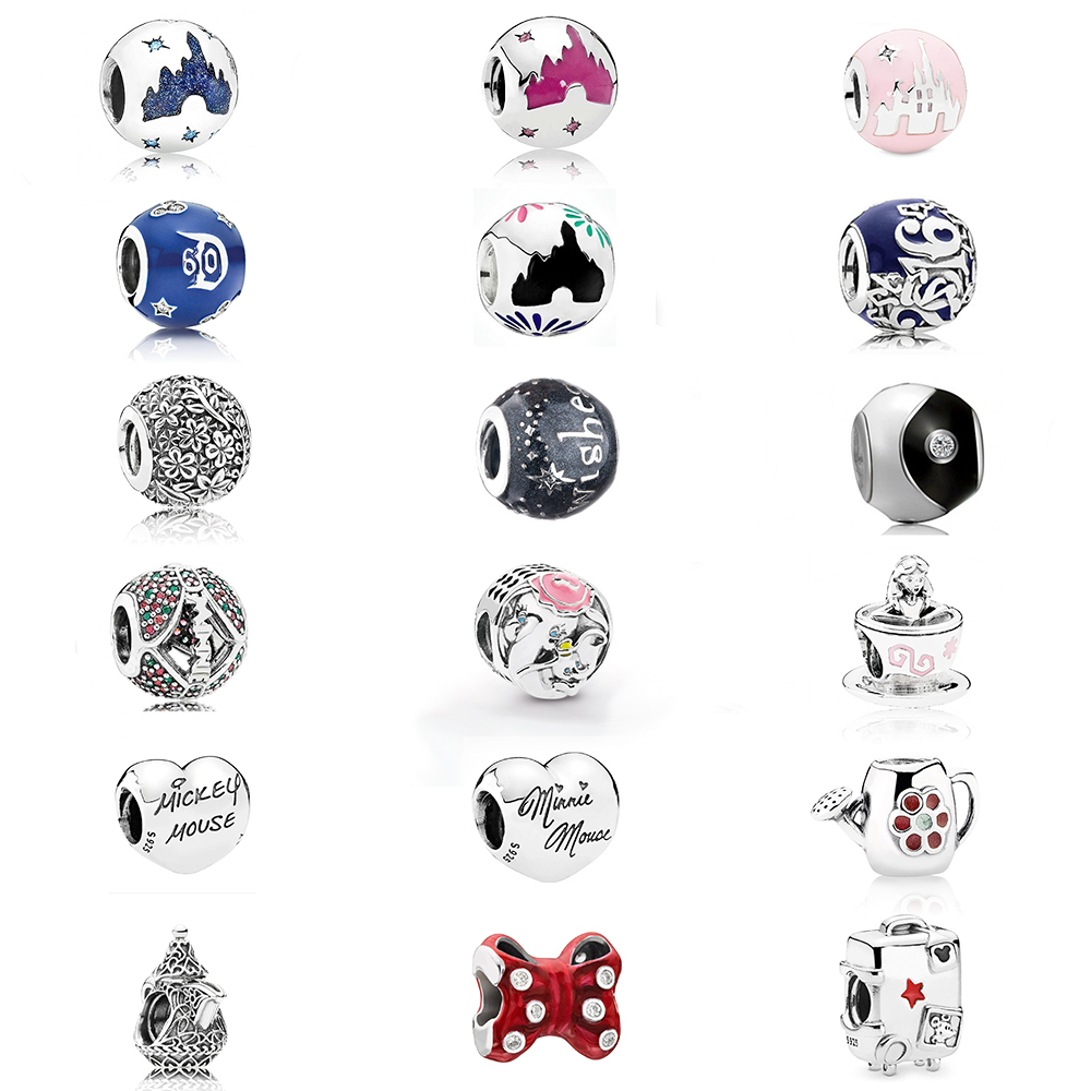 

100% S925 Sterling Silver 11th Birthday Amily Fun Castle Balloon Charm Bow Teacup Tai Chi Luggage Beaded Limited Edition Q0531