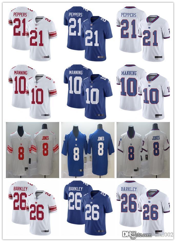 

Mens Womens Youth New York Giants 10 Eli Manning White 26 Saquon Barkley Blue 21 Jabrill Peppers Football Jersey 8 Daniel Jones, Black;red