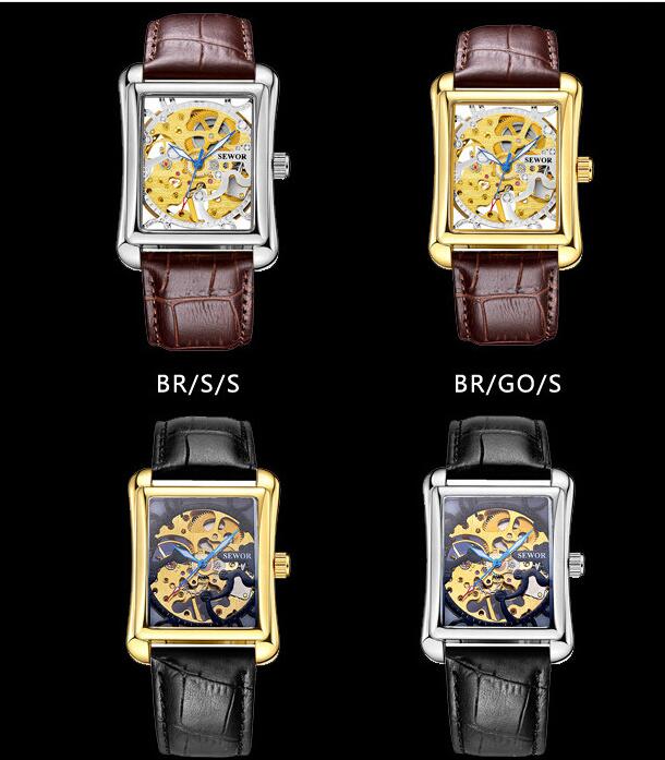 SEWOR mechanical watch Automatic movement watch leather belt men's casual fashion watch SEW01-3-image-661859403