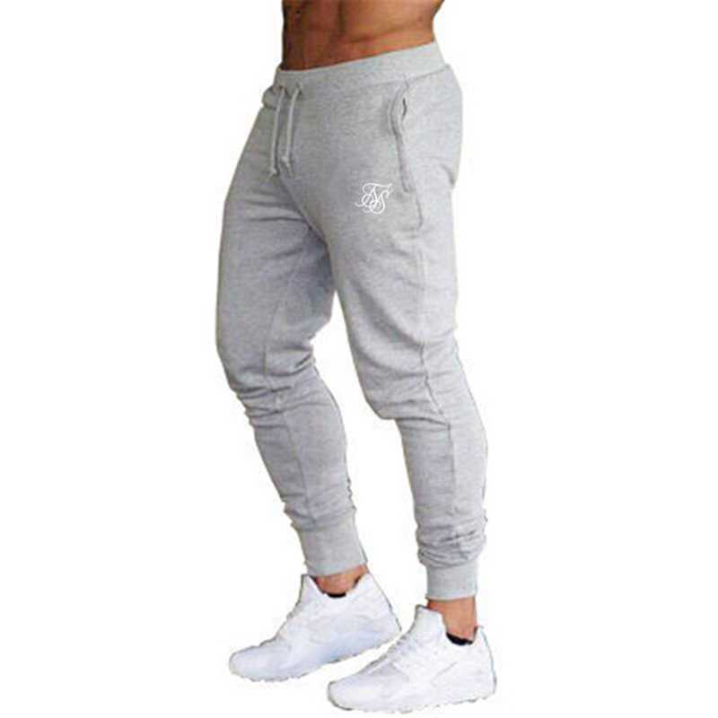 

Men's casual silk sweatpants 2021 European and American men's jogging sweatpants Sik silk fitness stretch pants hip-hop tig X0615, Black 02