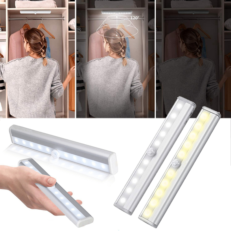 

Motion Sensor Light 6 10 LEDs Wireless Night Lights Closet Lamp For Bedroom Kitchen Cabinet Staircase Lamps Aisle Corridor Balcony