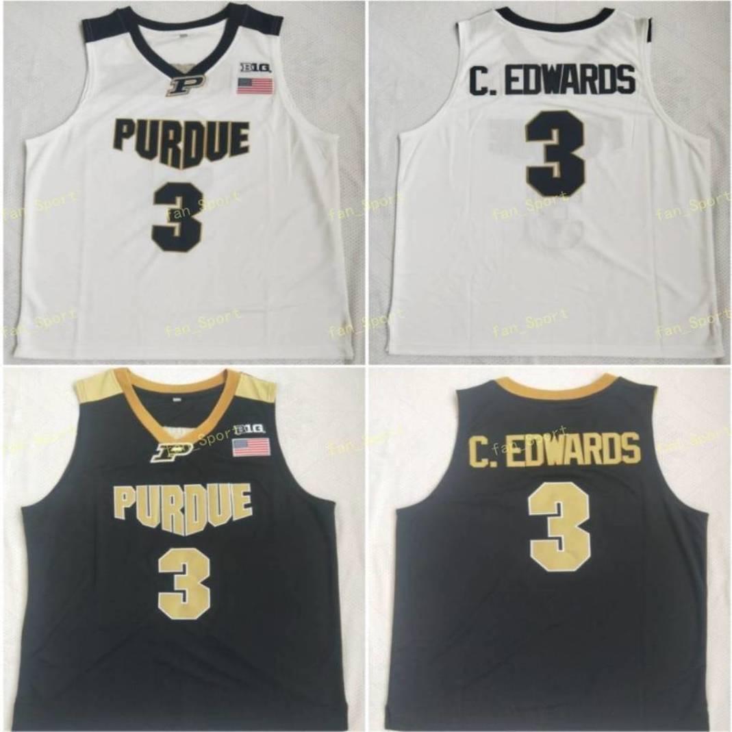 

Carsen Edwards Basketball Jersey Purdue Boilermaker #3 C.Edwards Eblack white Stitched NCAA College Basketball Jerseys Retro hot, Black