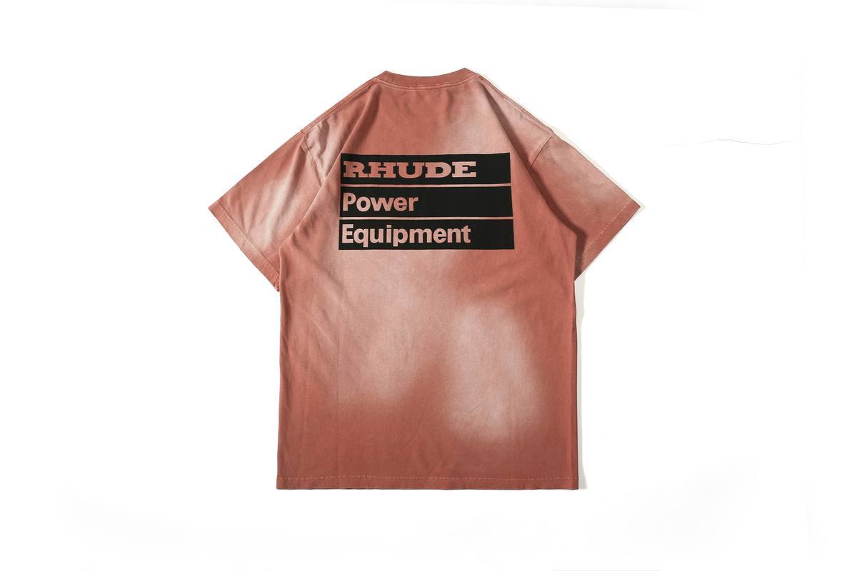 

2021 New Shirt Oversize Cotton Tie Dye Washed Top Tees Kanye West Hip Hop Streetwear Xxxtentacion Rhude t Shirts Men Ryf2, Black1