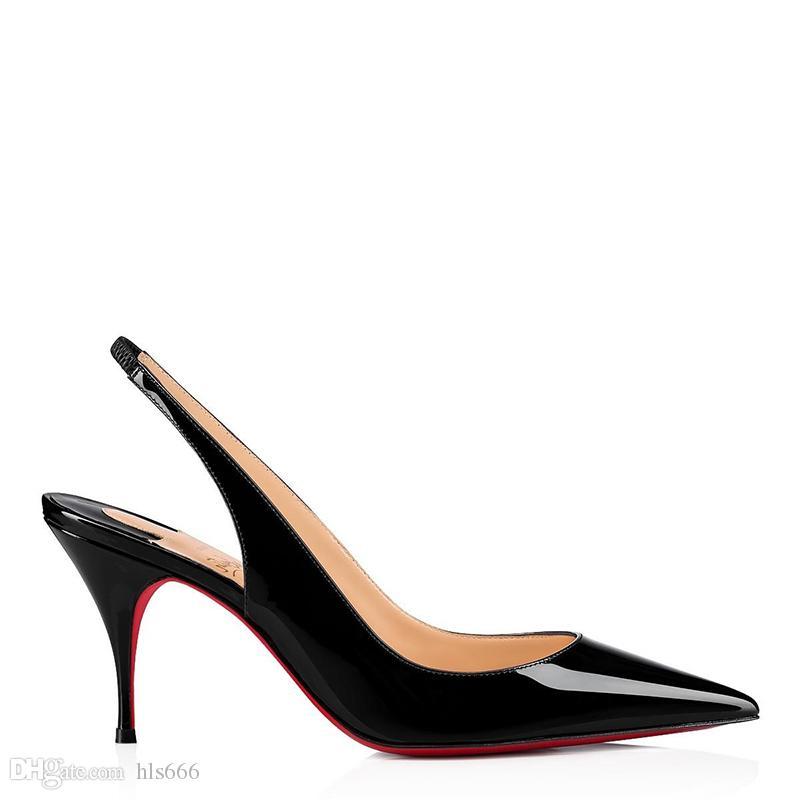 

Luxury Summer Lady Spikes Sexy Dress Shoes Pointed Toe Red Bottom Flats Ankle Strap Women Brand Fashion De Div Size 5 14 LOUBOUTIN CHRISTIAN, Blue