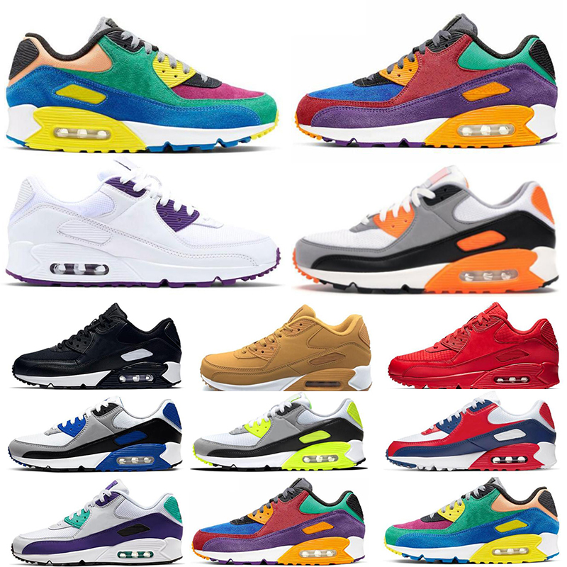 

2022 Classic yellow black white red mens shoes 90 Sneakers fashion Men Women Run Sports Trainer