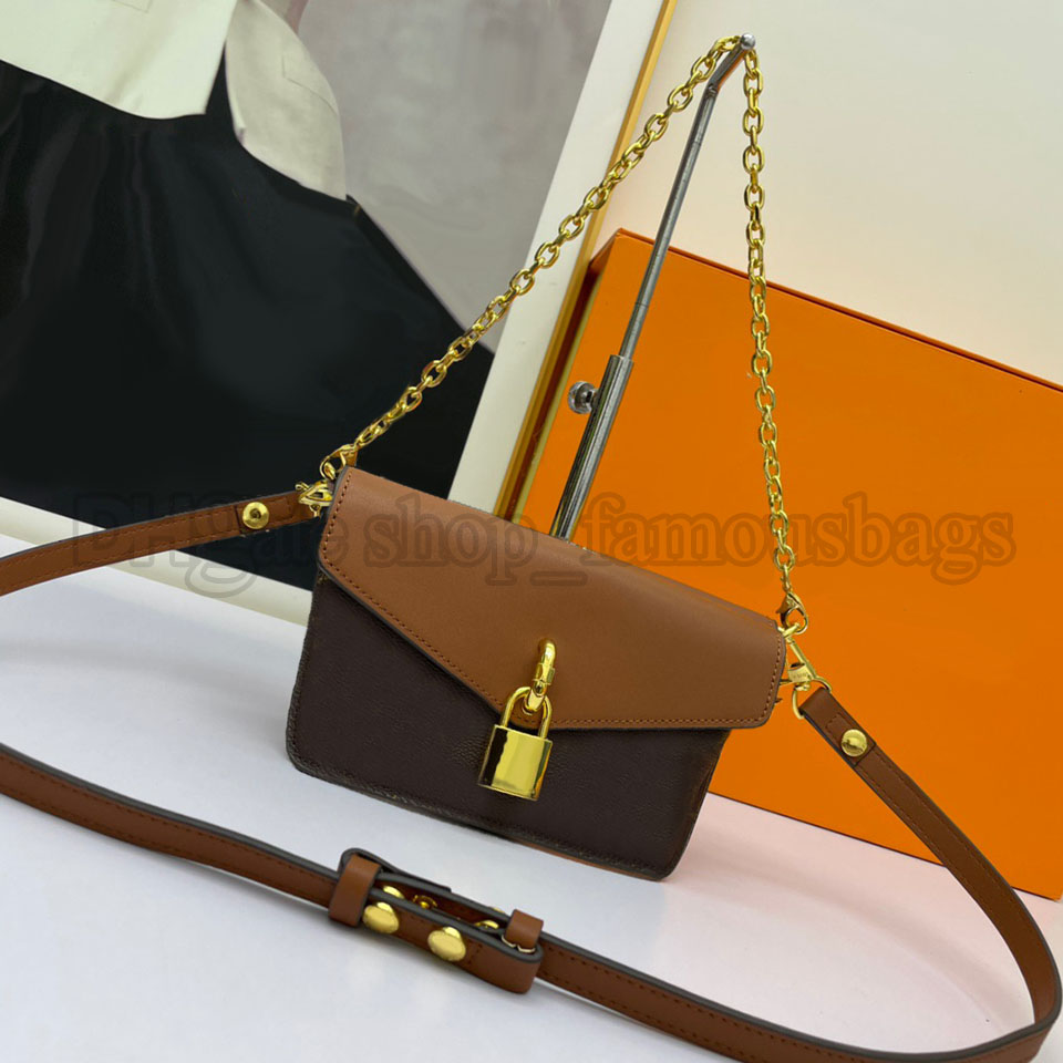 

Women S Designers Bags 2021 Womens Handbags Purses mini pochette pad lock cross body canvas letters print high quality crossbody chain shoulder bag