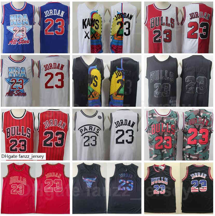 

Retro Basketball Michael Jersey 23 Man Vintage All Stitched Red Blue White Black Stripe Team Color Breathable Pure Cotton Excellent Quality