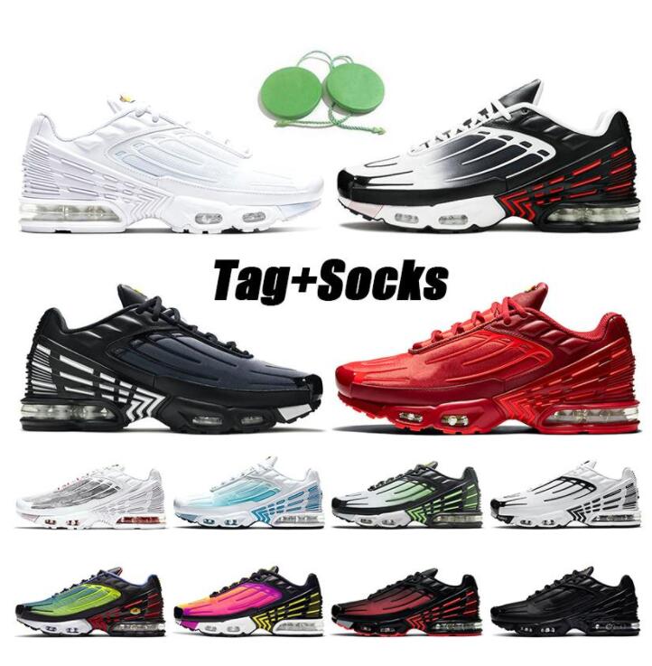 

48Color 2021 Top Quality shoes Trainers Tuned 3 Mens Running Shoes Triple White Off Black Red Laser Blue Jogging Sports Sneakers, All white with gold