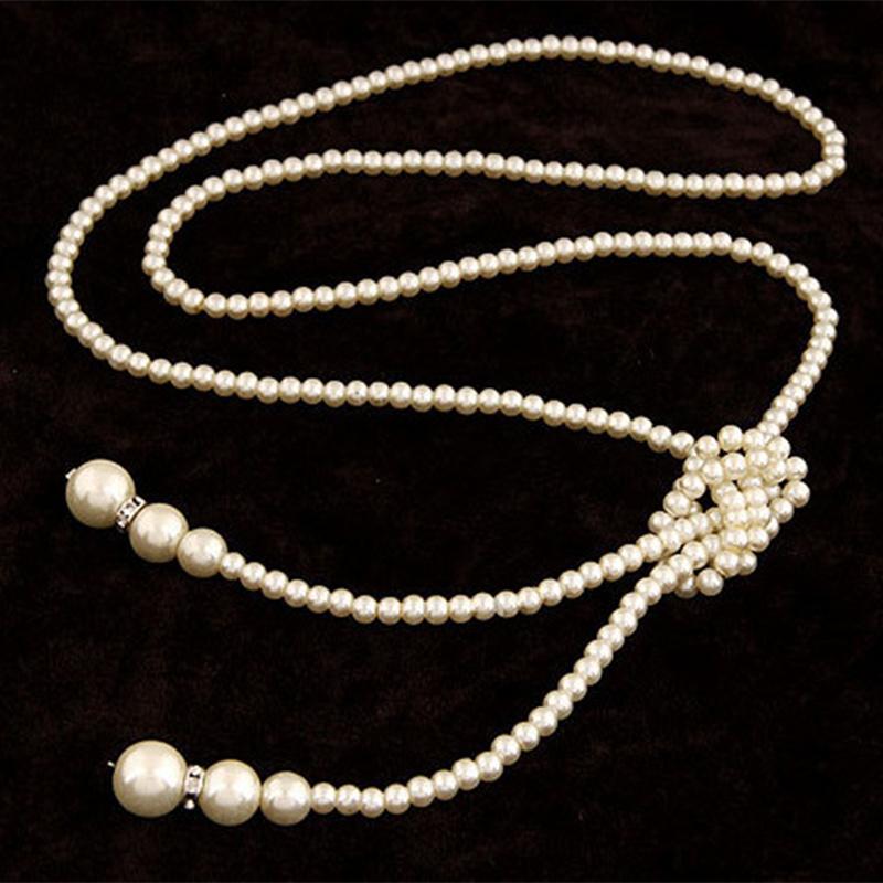 

Pendant Necklaces High Quality Imitation Pearls Simple Temperament Long Necklace Big Name Pearl Single Double Layer Sweater Chain Fashion Je
