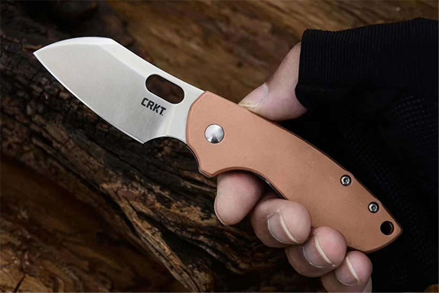 

Columbia River CRKT 5311 Copper Folding Knife 2.382" Satin Plain Blade Stainless Steel Handles Pocket Knives Rescue Utility EDC Tools