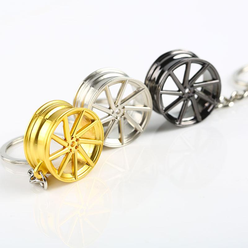 

Keychains Fashion CVT Design Wheel Rim Hub Tuning Men Women Keychain Keyring Pendent Car Auto Accessories Chrome Key Chain High Quality