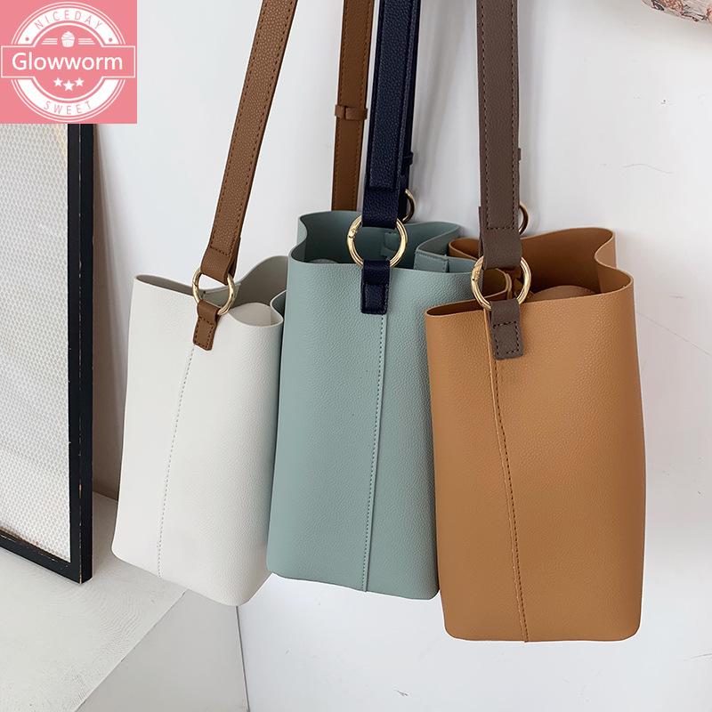 

fashion large capacity bucket bag designer women shoulder bags luxury pu leather crossbody bag female simply panelled big purses, Beige