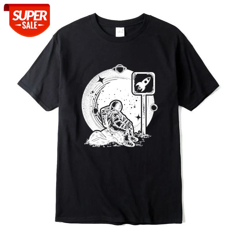 

Men's t-shirt100% cotton short sleeve cool Spaceman design funny T shirt casual loose men tshirt cool o-neck t-shirt male tee #FJ6K, White;black