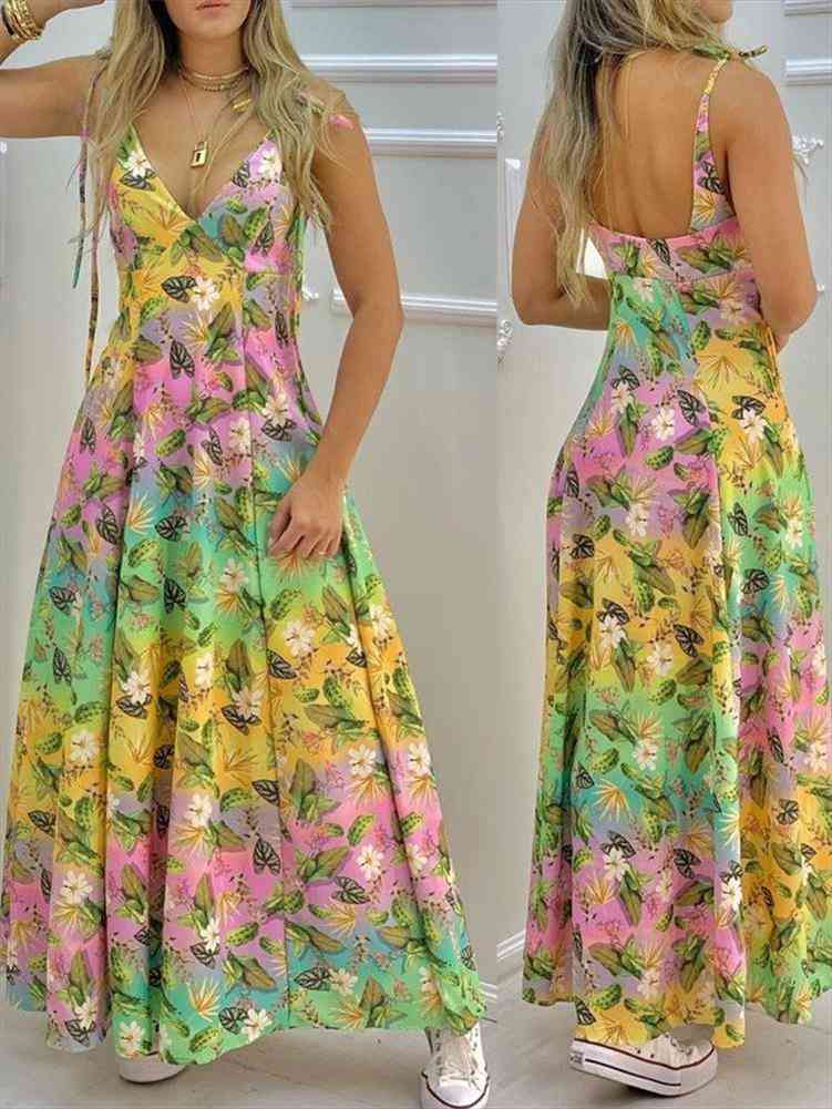 

with large size bohemian floral women dresses print sundress, casual v-neck dress, butterfly, Black;gray