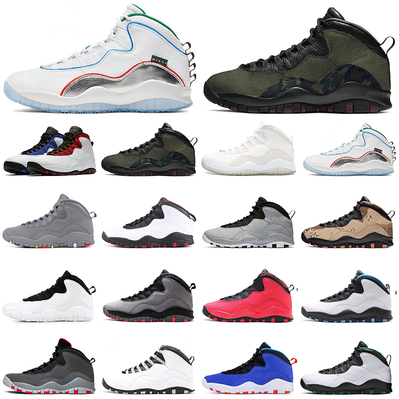 

Jumpman 10s Men Basketball Shoes 10 Wings Westbrook Cement Chicago Cool grey I'm Back OVO Mens Trainers Outdoor Sports Sneakers, Ovo white