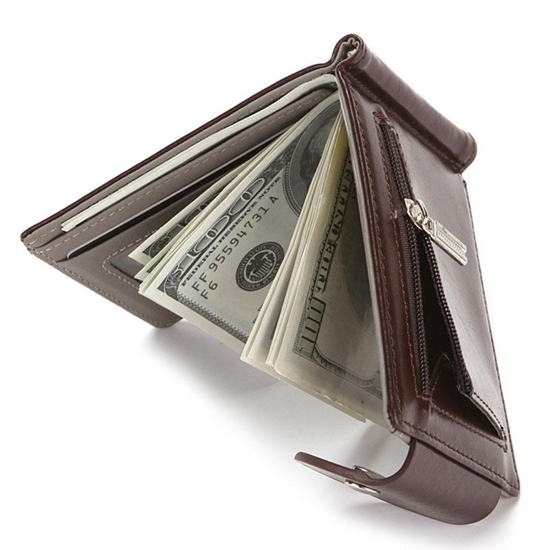 

RFID Protect Slim Wallet Men Coin Pocket Mens Wallet RFID Protect Coin Purse Business Holder Billetera, Black