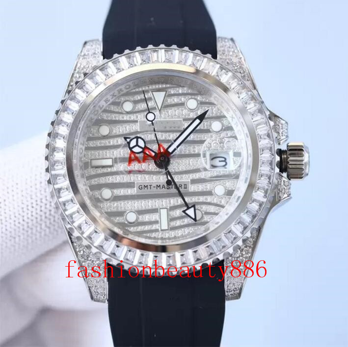 

RX-009 montre de luxe mens watches Automatic machine movement 316L fine steel case diamond watch Wristwatches, Water proof18m