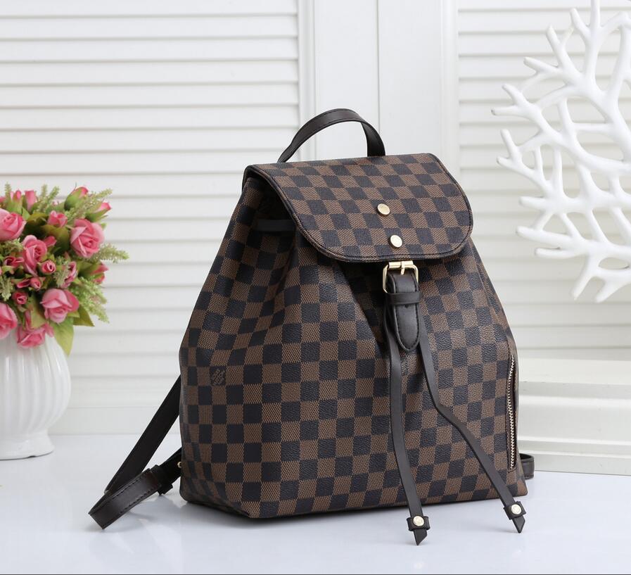 

1- LV LOUIS 1 VITTON Backpack Luxurys Designers Bags Lady Genuine Leather Backpacks Women school bag Satchel Shoulders Bag, Golden;silver