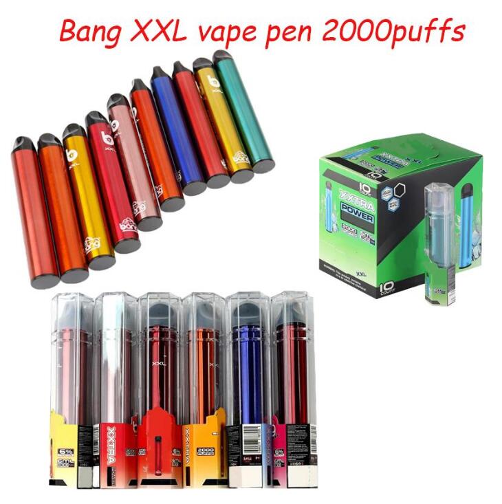 

Bang XXL Disposable Vape Pen Pod Electronic Cigarettes 6ml Empty Pods 2000 Puffs Bulk DHL Free vs bangxl vapes