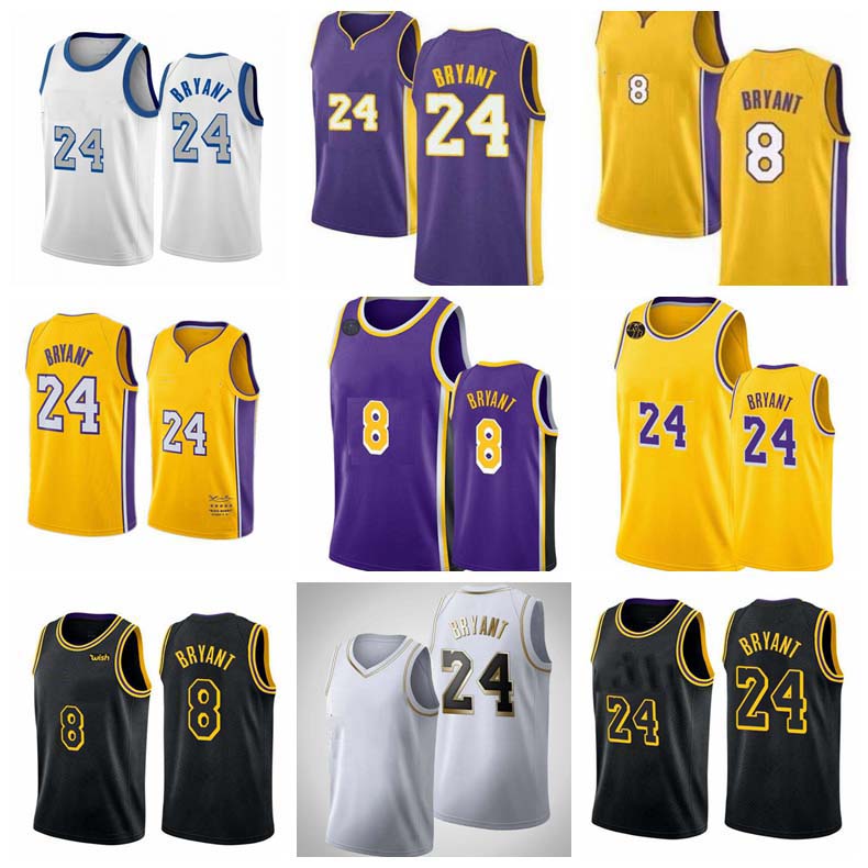 

Men Los Angeles Lakers Black Mamba Bryant basketball jersey ;Swing players sew and embroidern basketball jerseys, Black;red