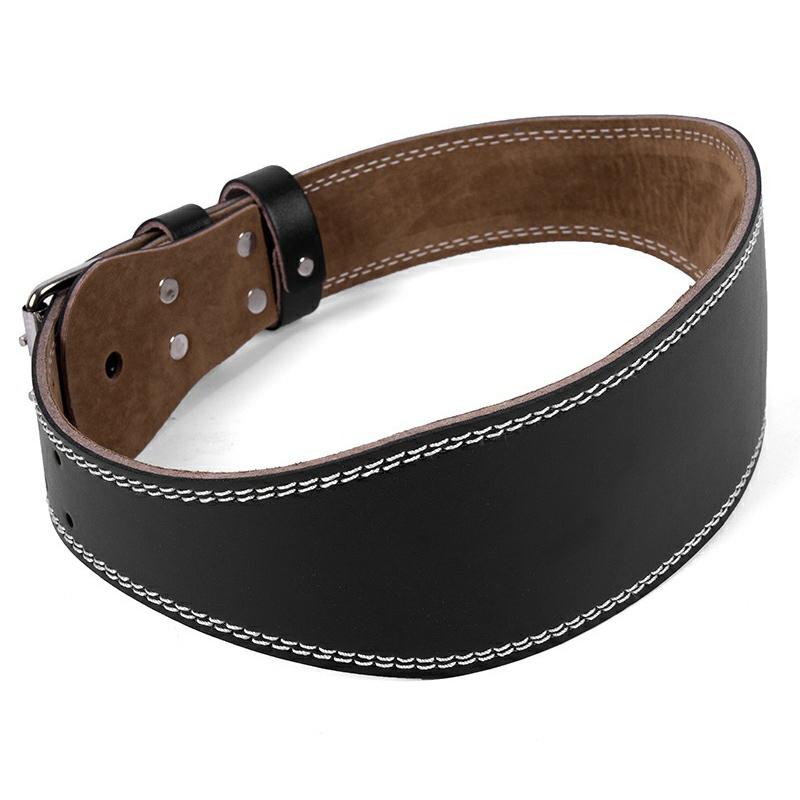 

Adjustable Pull Lumbar Brace Back Bandage Support Pu Leather Waist Belt for Sport Protection SAL99, Black