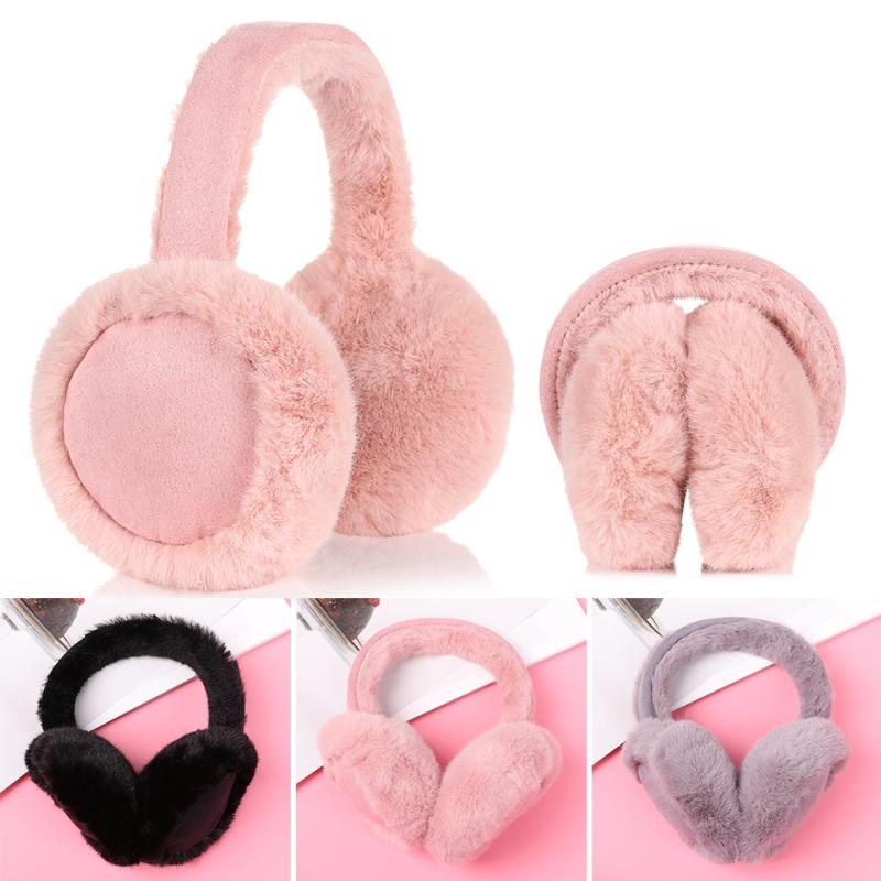 

Berets 1 PC Soft Plush Earmuffs Protectors Winter Warm Fluffy Motor Cycling Outdoor Keep Ear Comfortable Headbands, Black