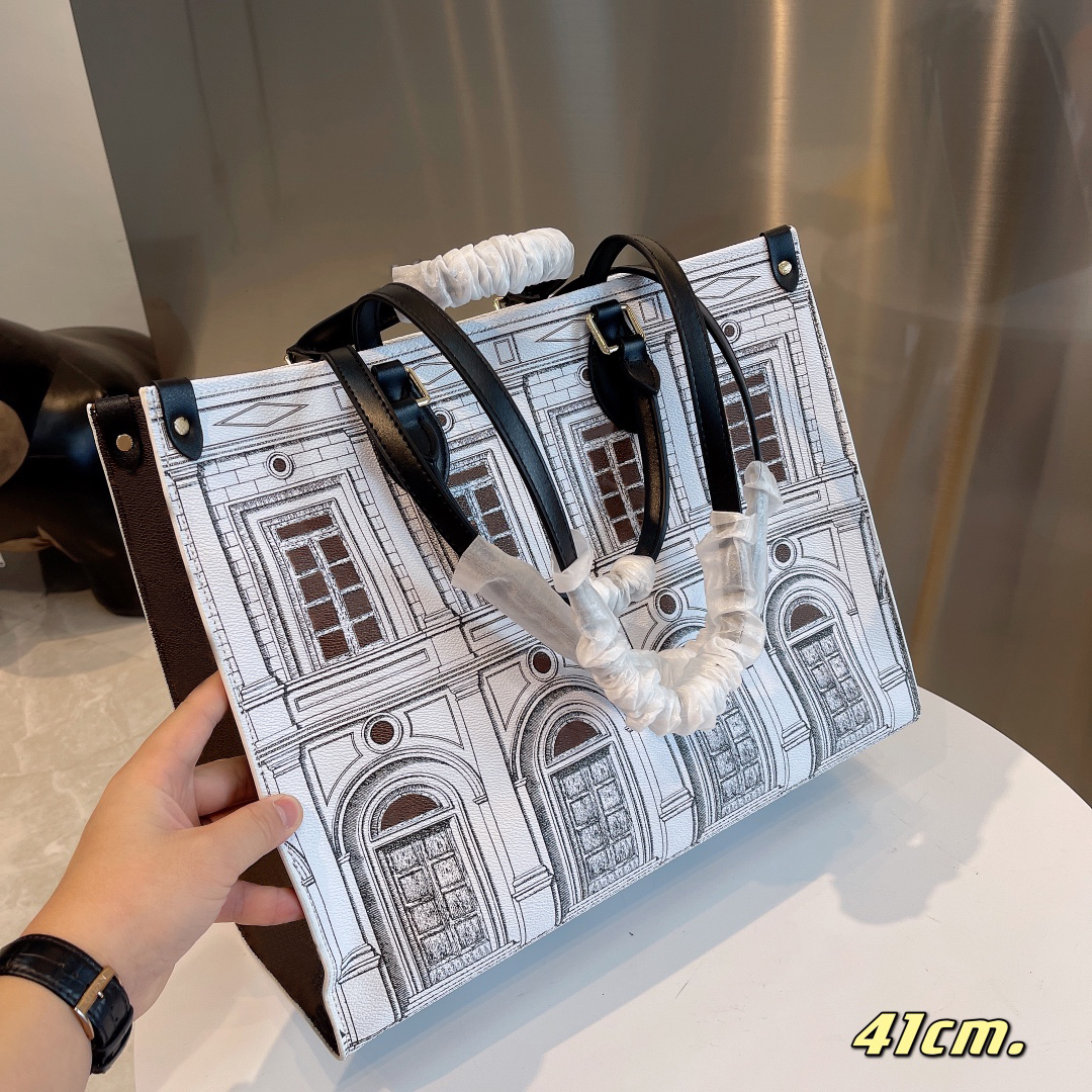 

Architecture Shoulder Bags Black White Graffiti Handbags Women Purses Handbag Causal Totes Female Purse Wallets Fashion Pochette On The Go GM Womens Shopping Bag, Not for sale