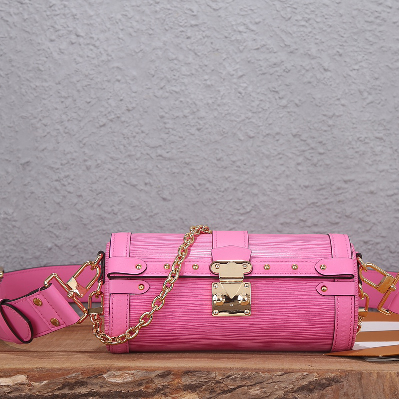 

Women Luxurys Designers Bags 2021 Papillon Trunk shoulder bag Embossed grained Detachable strap Handbag round coin purse casual travel crossbody, Dust bag