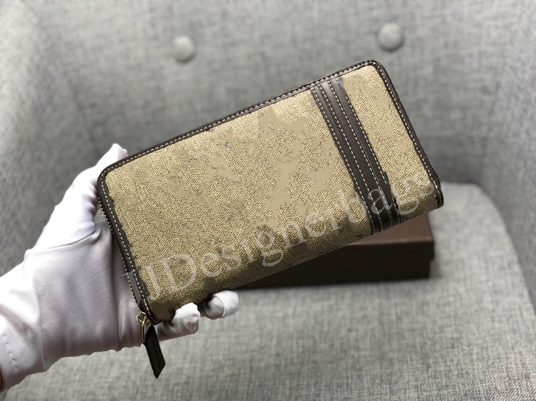 

Luxury Designer Organizer G Pattern Wallets Women's Zipper Long Wallet Genuine Leather Canvers Leather, #1